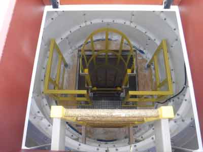 looking down through the hatch