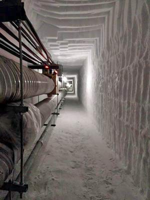 a section of newly widened tunnel