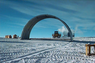 hauling off the arch section