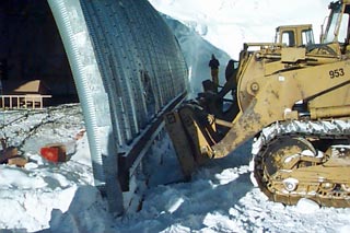 lifting the arch section