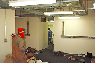 finish construction in the aerosols and surface ozone room