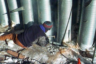 cutting away the arch base channel