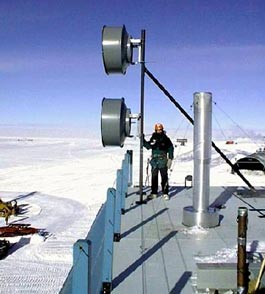 SPTR antennas on top of the elevated dorm
