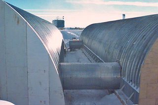 culverts of the future upwind end of the two arches
