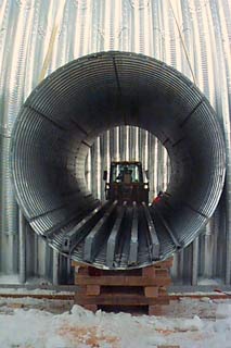 the view from inside tube installation
