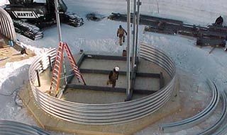 stair tower erection begins