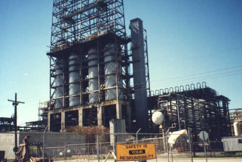 another view of the coker structure and storage pad
