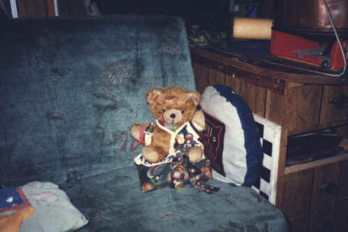 bears with him