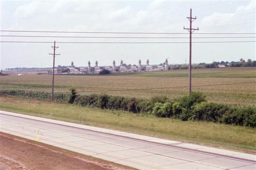 the plant from the Nachusa Road bridge over the Tollway