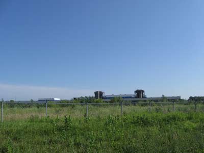 the south side of the HRSGs