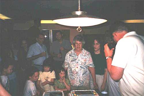 cutting the cake