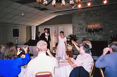 a toast to Cindy and Bob