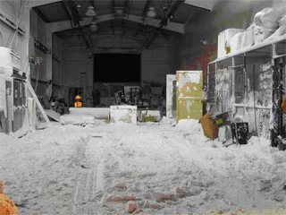 the rollup door was destroyed