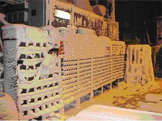 snow covers the storage shelves