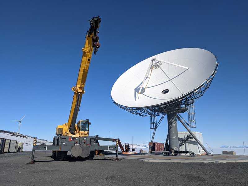 the antenna after installation