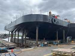 barge pier under construction