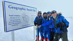 Eric Phillips' team next to the Pole marker