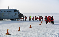 passengers board the closing flight