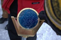 back of the South Pole marker