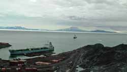 the tanker just after docking