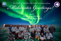 Pole midwinter greeting card