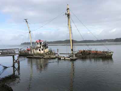 a view closer to the bow