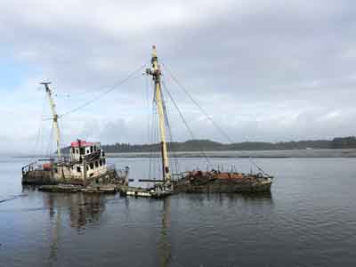 a view from the bow end