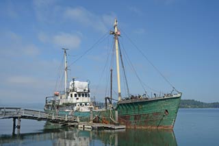 off the starboard bow