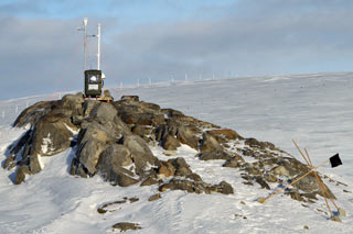 the later location of the instrument package