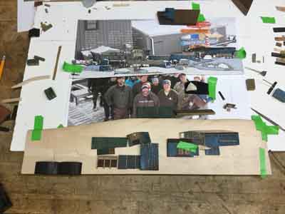 starting to lay out the pieces of Palmer Station