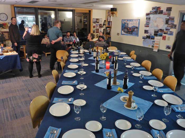 the 2018 midwinter dinner setting