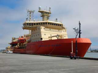 The Nathaniel B. Palmer docked in Eureka
