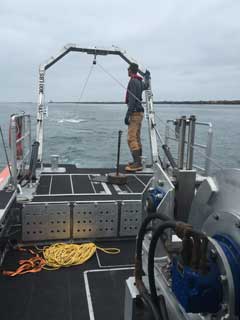 testing the winch and A-frame