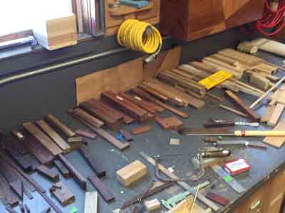 the selection of wood pieces