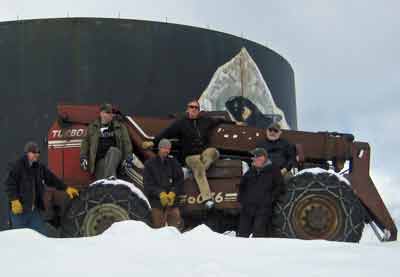 tank you very much 2019 winterovers in front of the forklift