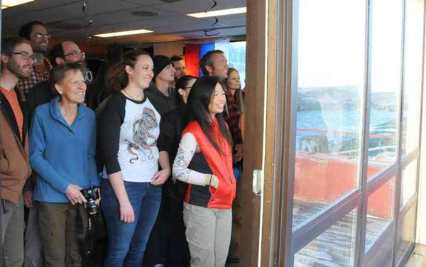 watching the flag raising