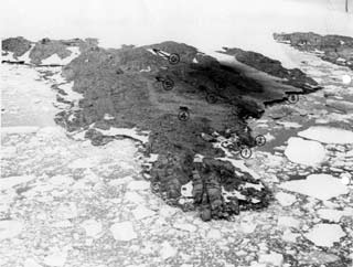 Palmer Station is up in the air Aerial view of Gamage Point