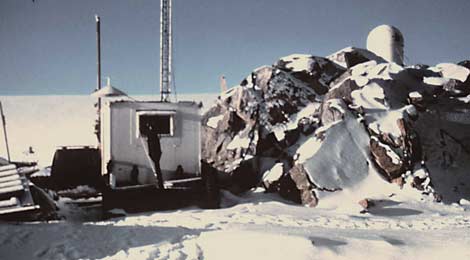 the setup during winter