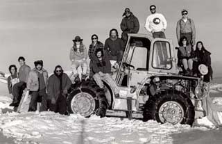 WINCRUISE and Palmer Station people surround the ATHEY loader
