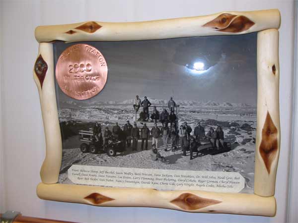 another view of the photo on the wall
