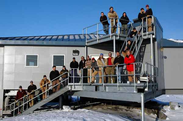 the w/o crew on the IMS stairs