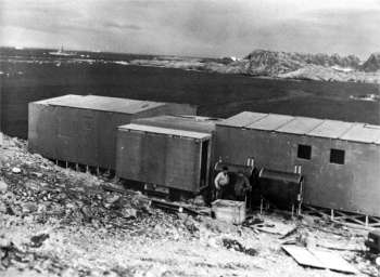 a view of the nearly completed structure