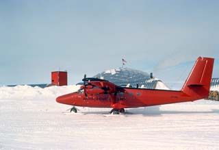 BAS aircraft in front of the station