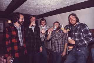 a bunch of us in the O club, January 1976
