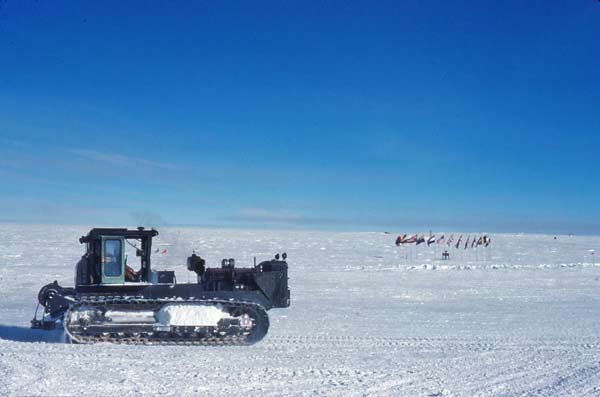 the black D8 in front of the Ceremonial Pole