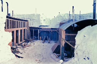 digging out the builder's tunnel