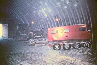 rolling stock in the garage arch