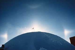 sun dogs over the dome