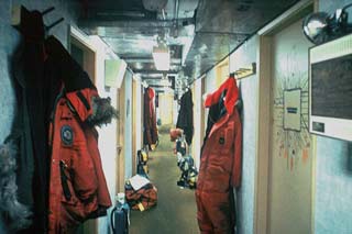 the upper berthing hallway