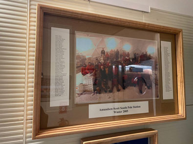 the framed 2005 winterover photo
